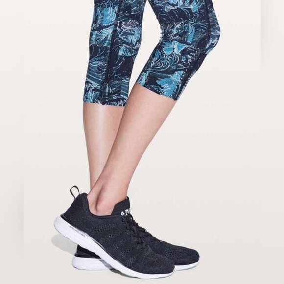 Lululemon Fast & Free Crop II *Nulux 19" Eternal Wave Starlight Black - Picture 3 of 10